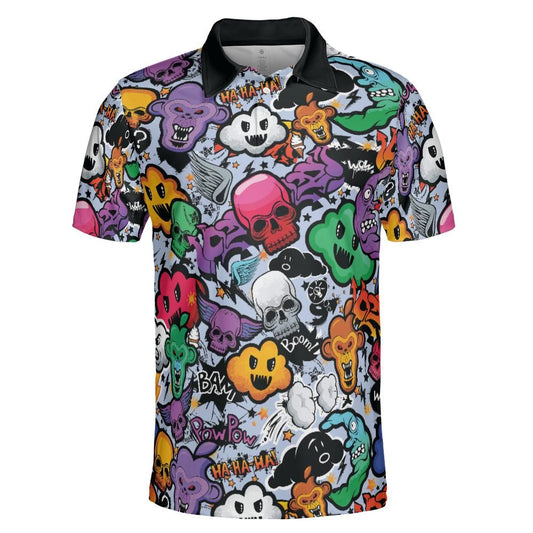 Spooky Graffiti Polo Shirt