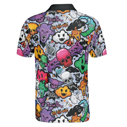 Spooky Graffiti Polo Shirt