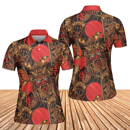 Samurai And Koi Fish Women's Polo Shirt