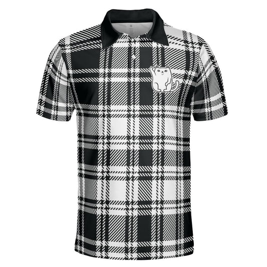 Plaid Mad Cat Polo Shirt