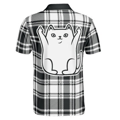 Plaid Mad Cat Polo Shirt