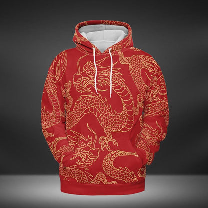 Gold & Red Dragon Premium Unisex Hoodie