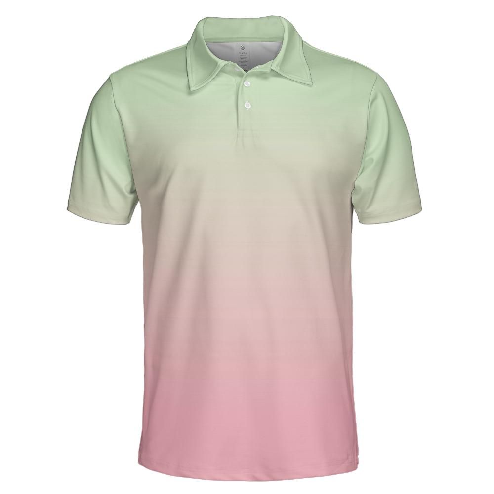 Key Lime & Peach Polo Shirt