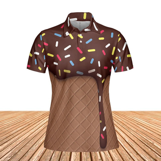 Chocolate Ice Cream And Cone Women's Polo Shirt