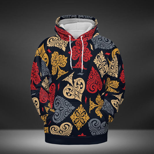 Vintage Card Symbols Premium Unisex Hoodie