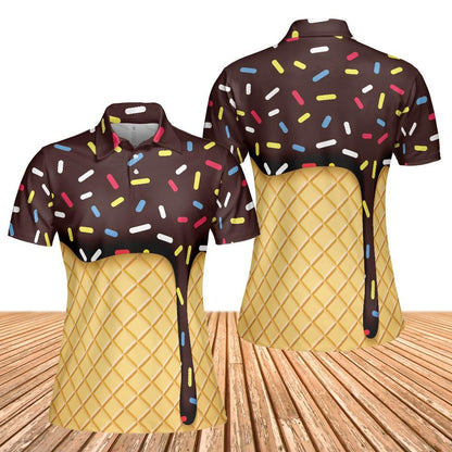 Chocolate Ice Cream Cone Women's Polo Shirt