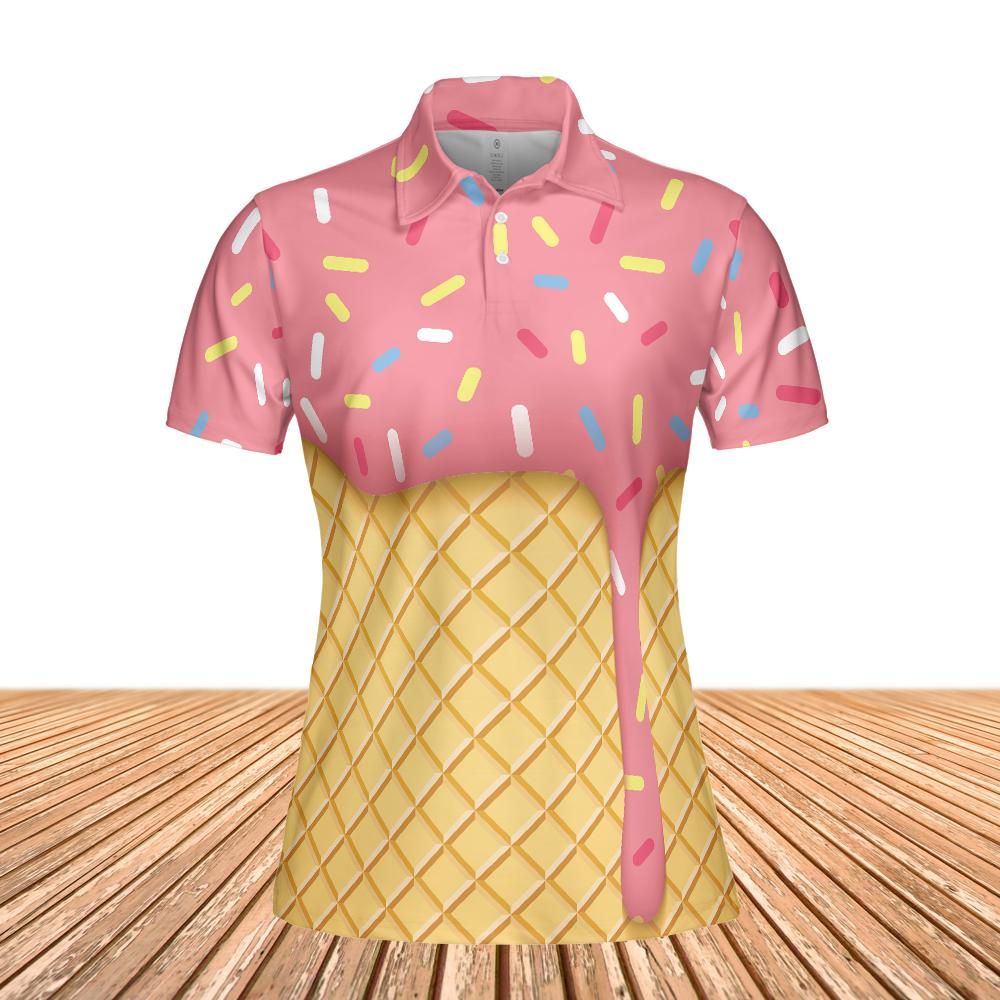 Strawberry Ice Cream Cone Women's Polo Shirt