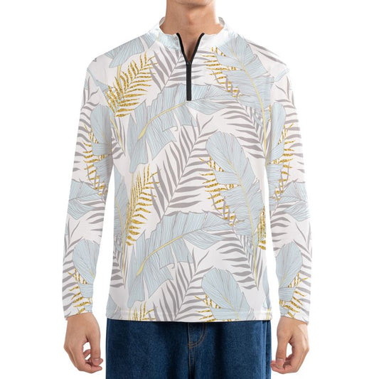 Blue Banana Leaves Performance Q-Zip