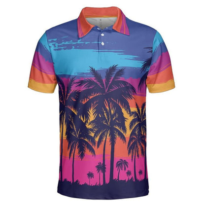 Tropical Sunset Polo Shirt