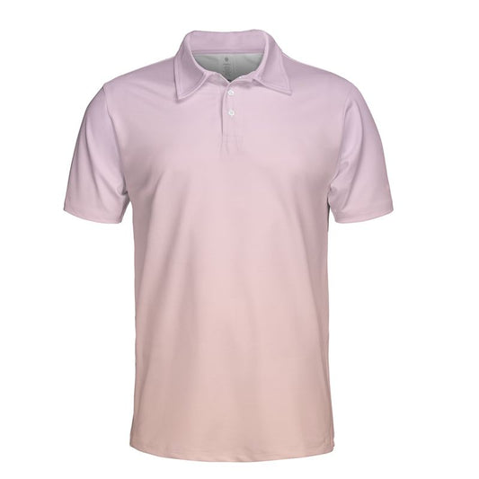 Pastel Pink & Orange Polo Shirt