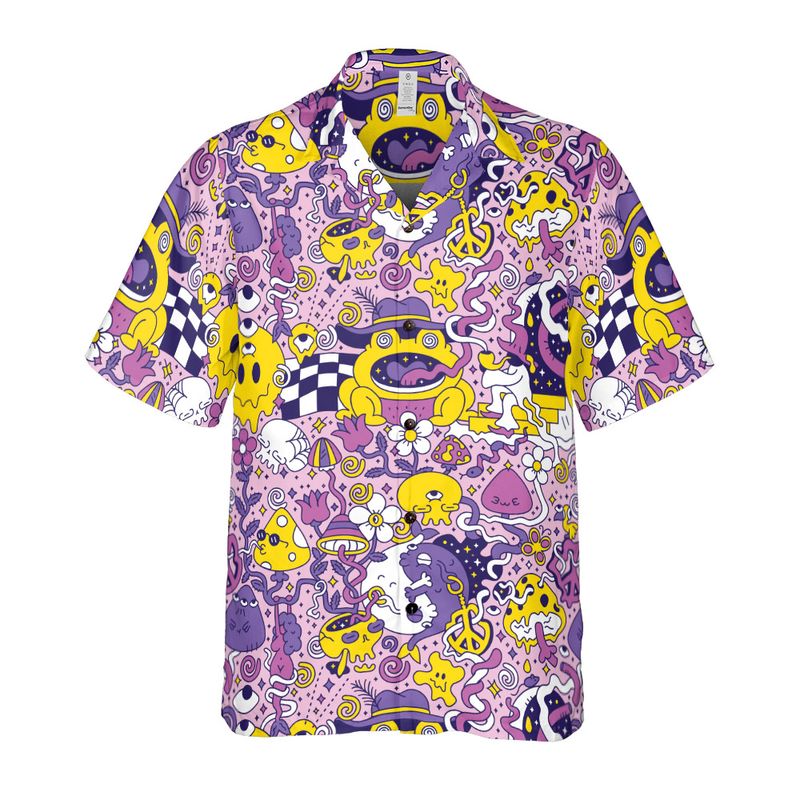 Purple Psychedelic Button Up Shirt