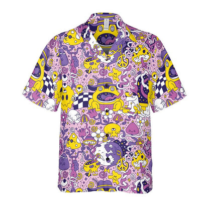 Purple Psychedelic Button Up Shirt