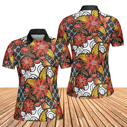 Indonesian Batik Women's Polo Shirt