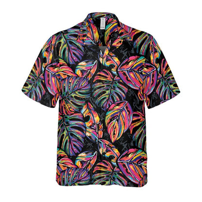 Kaleidoscope Palm Leaves Button Up Shirt