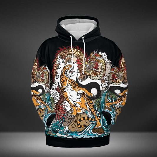 Tiger Versus Dragon Premium Unisex Hoodie