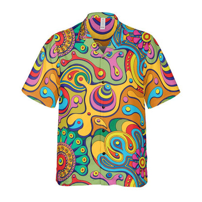 Trippy Pattern Button Up Shirt