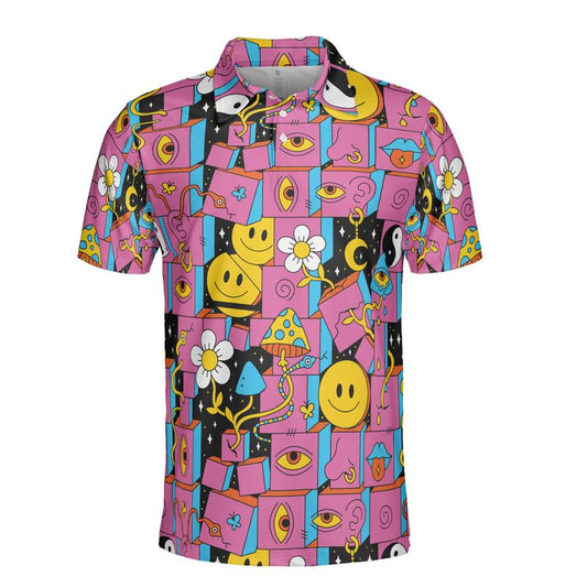 Psychedelic Cubes Polo Shirt