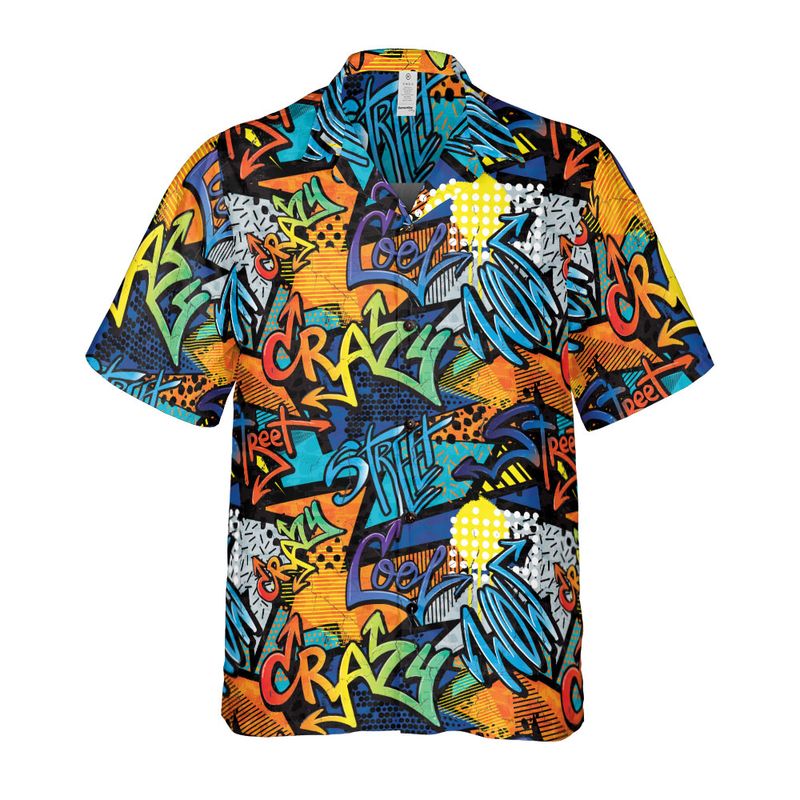 Crazy Cool Graffiti Button Up Shirt