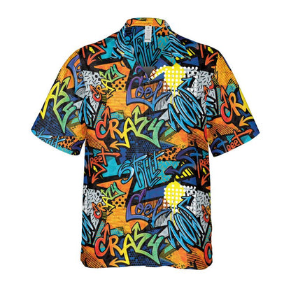 Crazy Cool Graffiti Button Up Shirt