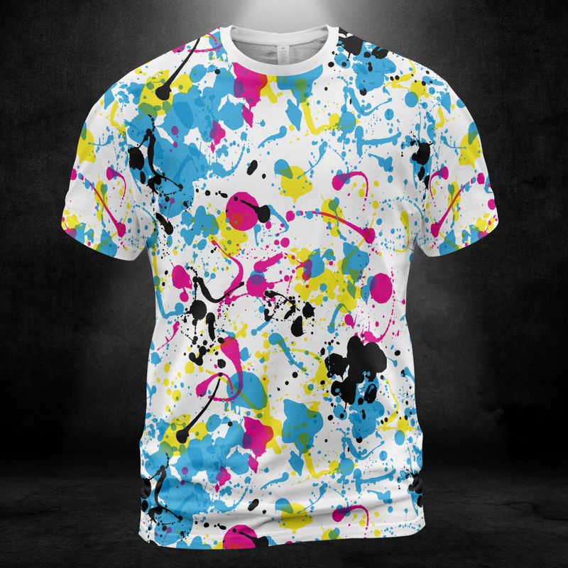 Colorful Ink Splats Unisex Comfort T-Shirt