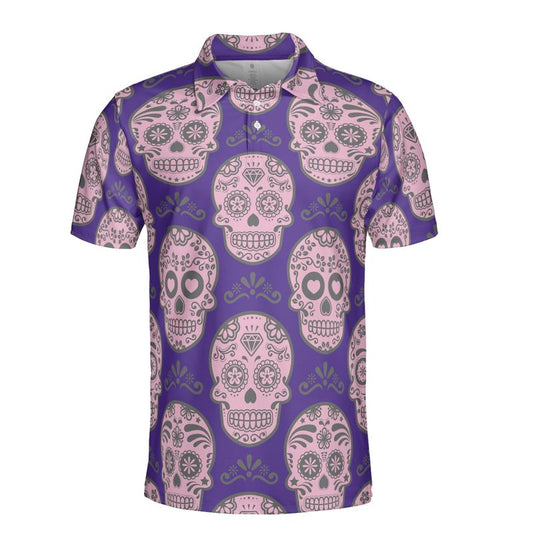Pink & Purple Calavera Polo Shirt