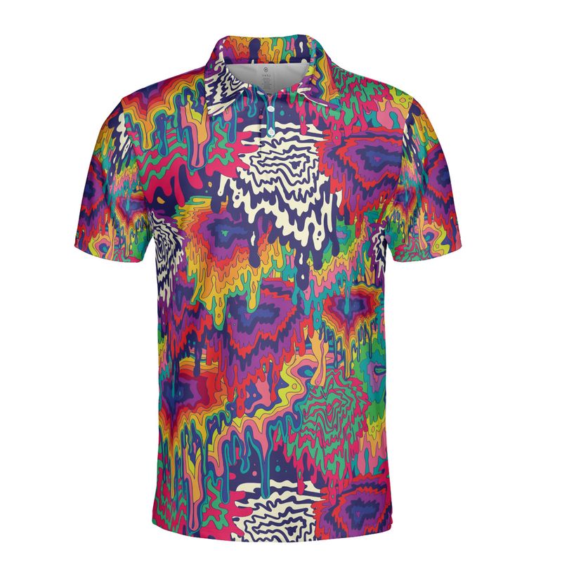 Psychedelic Dripping Paint Premium Polo Shirt