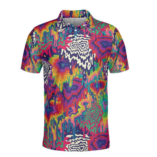 Psychedelic Dripping Paint Premium Polo Shirt