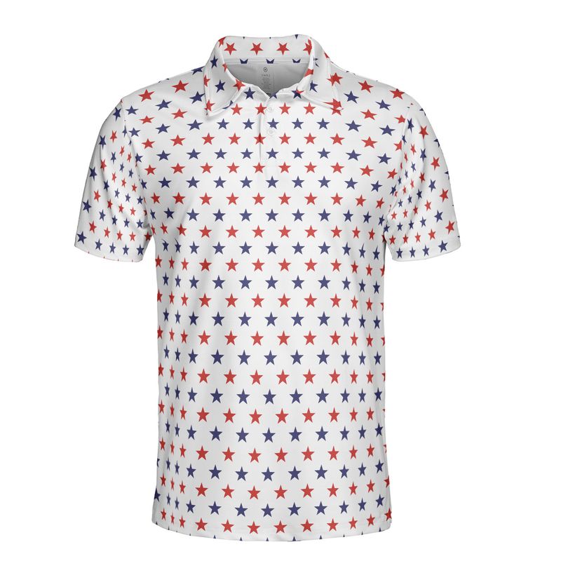 Blue & Red Stars Polo Shirt