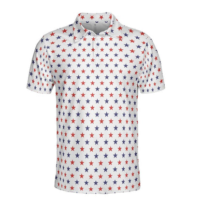 Blue & Red Stars Polo Shirt