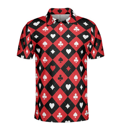 Card Suit Chess Board Polo Shirt