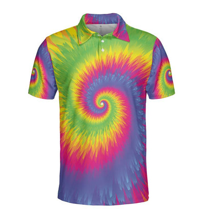 Spiral Tie Dye Polo Shirt