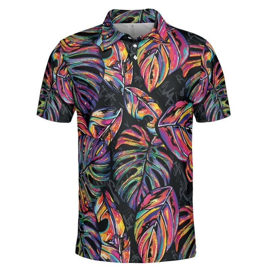 Kaleidoscope Palm Leaves Polo Shirt