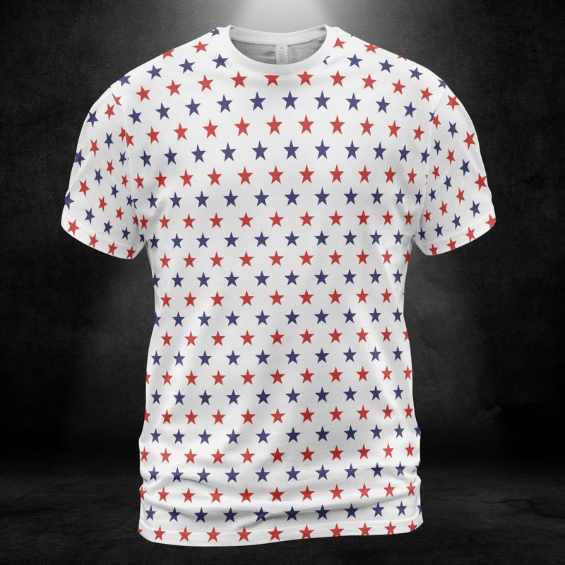 Blue & Red Stars Unisex Comfort T-Shirt