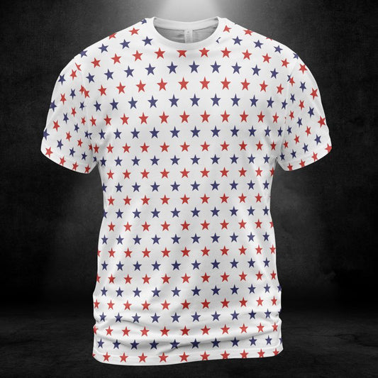 Blue & Red Stars Unisex Comfort T-Shirt