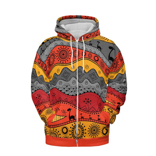 African Layers Premium Unisex Zip Hoodie