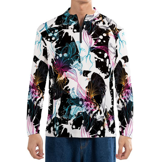 Abstract Gradient Flowers Performance Q-Zip