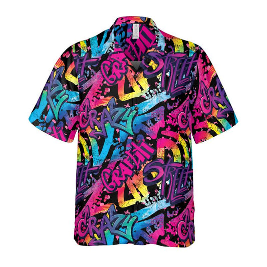 Gradient Graffiti Button Up Shirt