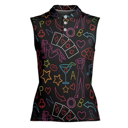 Strip Club Women's Sleeveless Polo Shirt