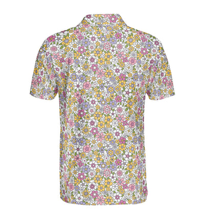 Retro Floral Polo Shirt