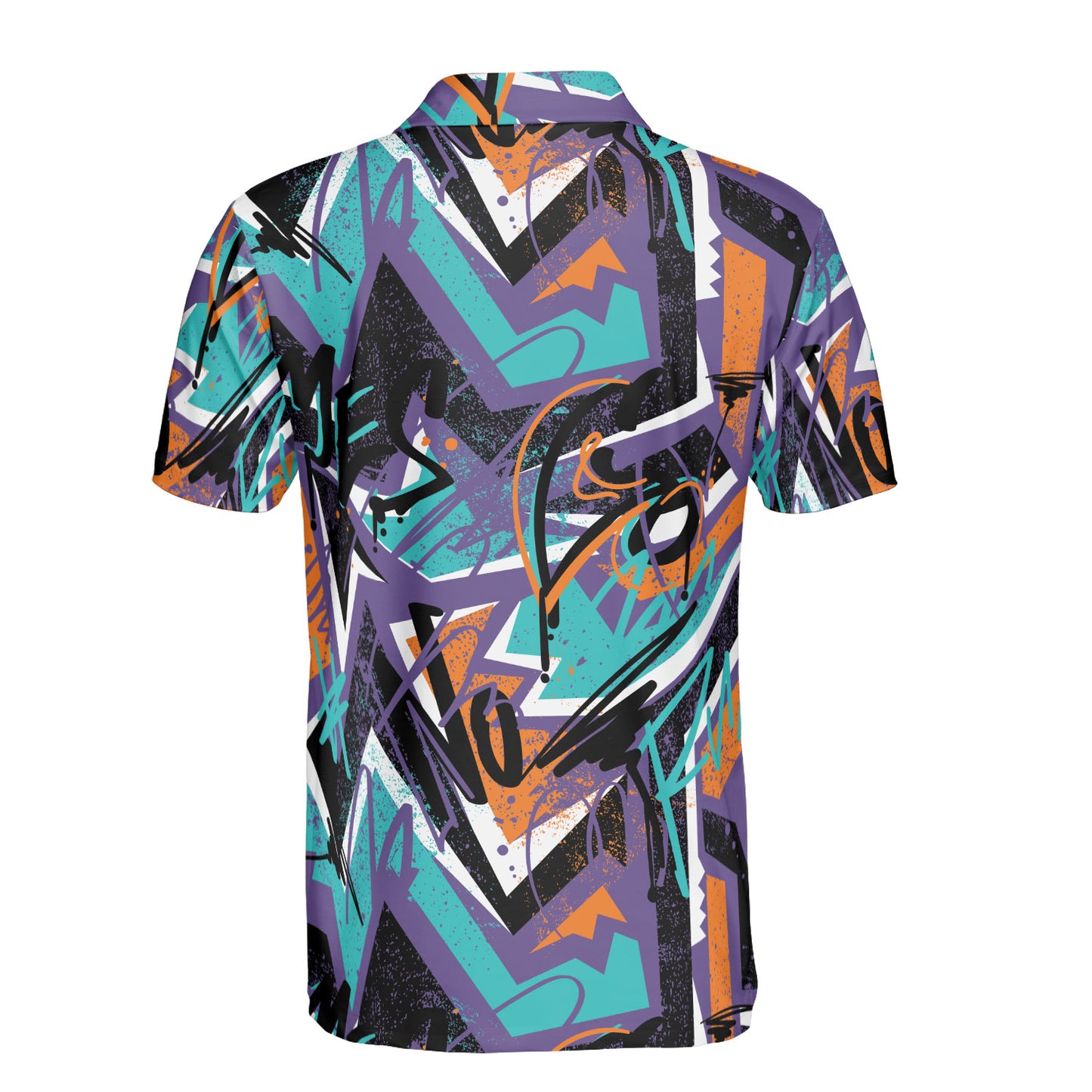 Scribbles & Geometric Polo Shirt