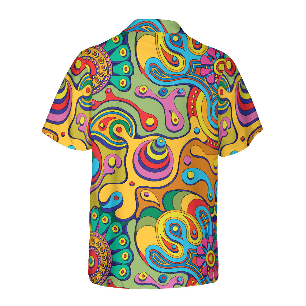 Trippy Pattern Button Up Shirt