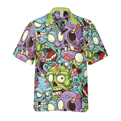 Zombie Heads Button Up Shirt