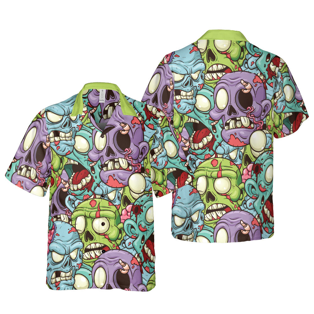 Zombie Heads Button Up Shirt