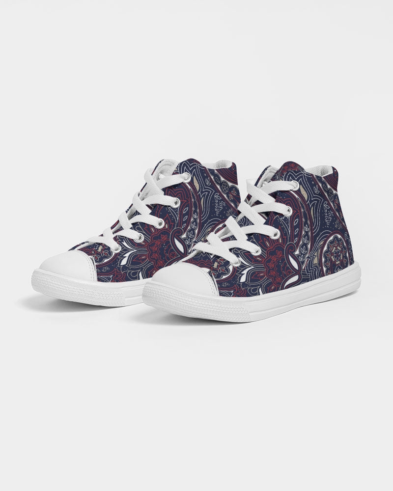 Paisley Beauty Kids Hightop Canvas Shoe