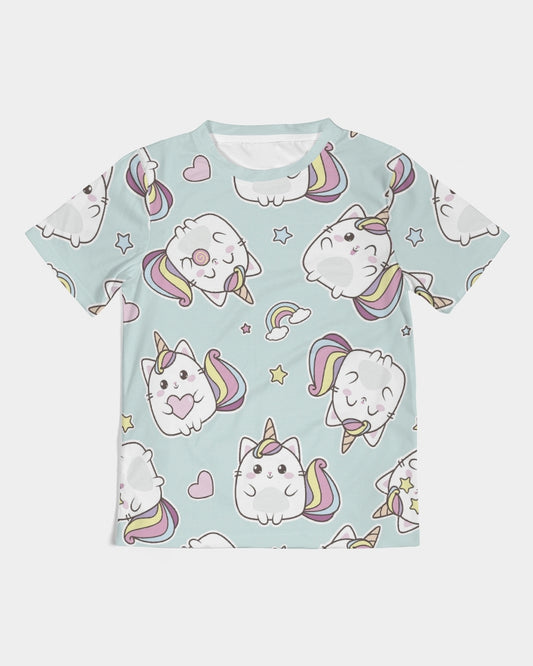 Caticorn Large Kids  All-Over Print Tee