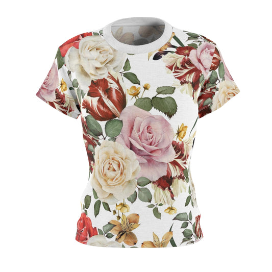 Red White & Pink Roses Women's Tee