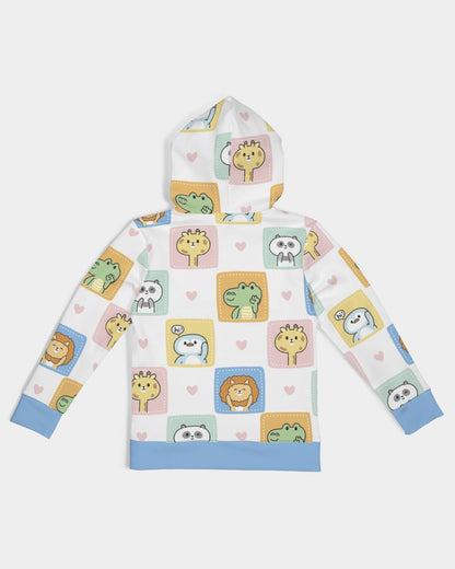 Animal Squares Kids All-Over Print Hoodie