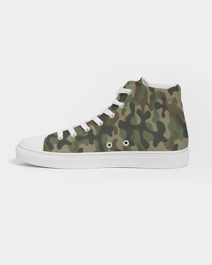Camouflage Women's High Top Canvas Shoe