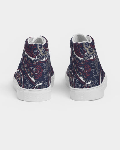 Paisley Beauty Women's High Top Canvas Shoe