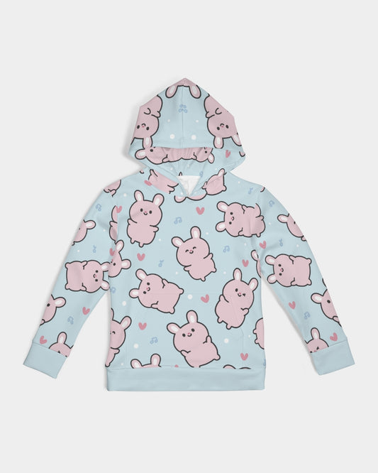 Cute Pink Rabbits Kids All-Over Print Hoodie